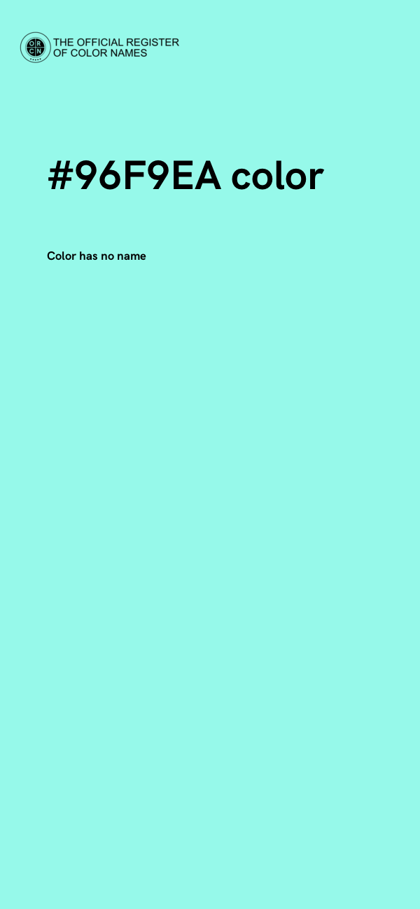 #96F9EA color image