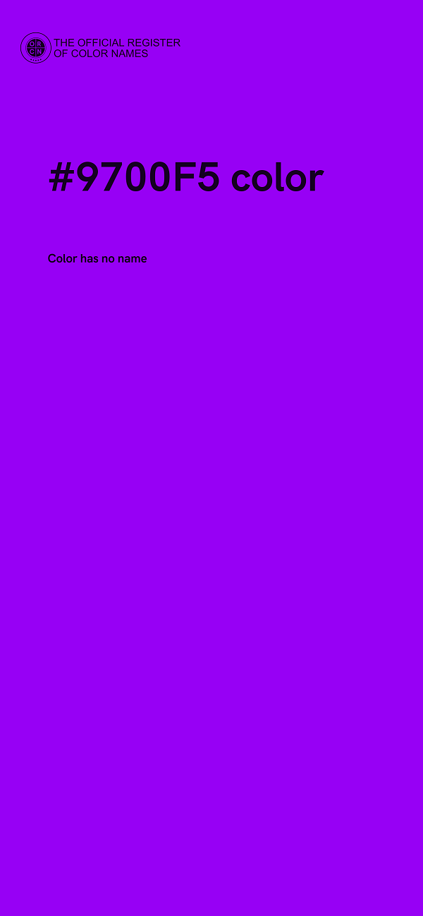 #9700F5 color image