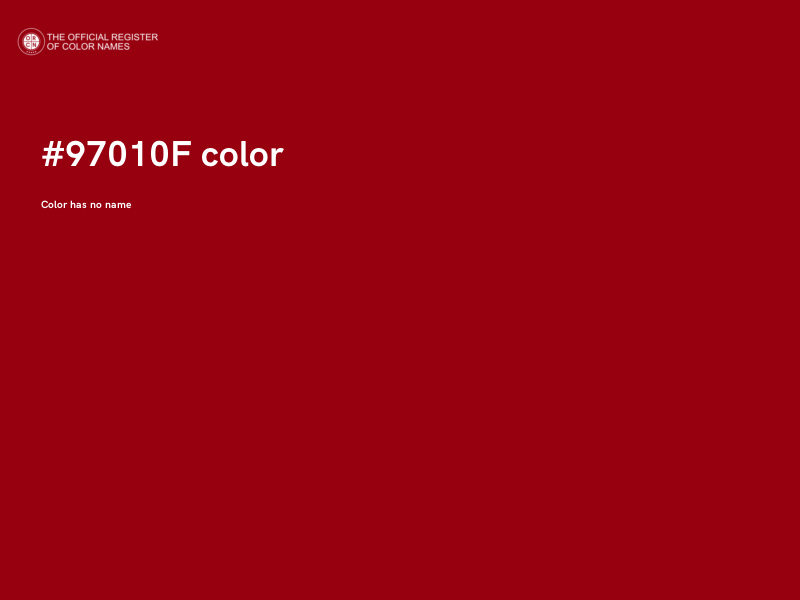 #97010F color image