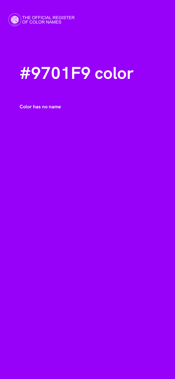 #9701F9 color image