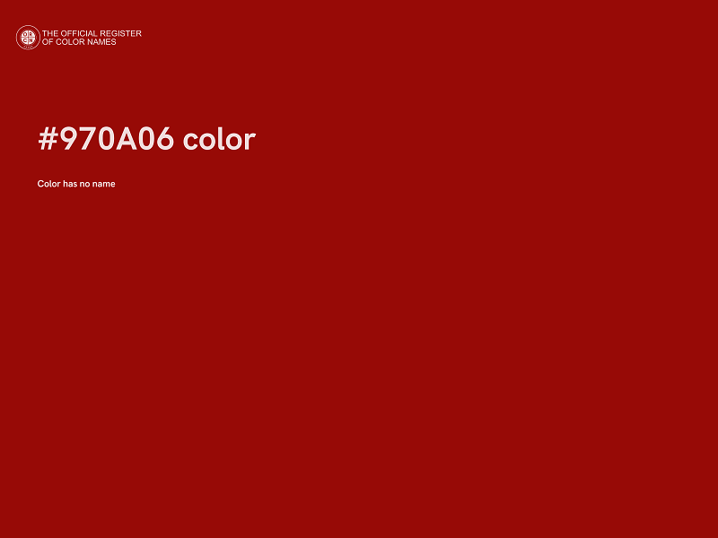 #970A06 color image