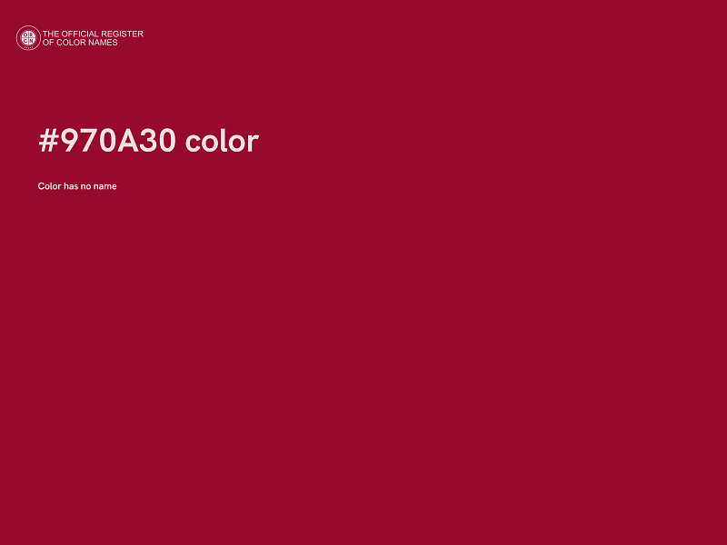 #970A30 color image