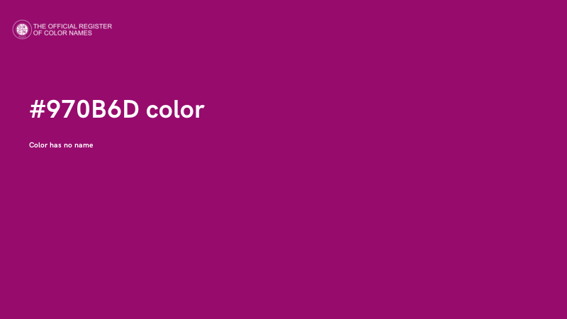#970B6D color image