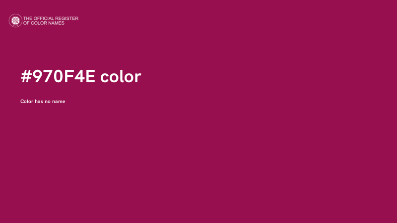 #970F4E color image