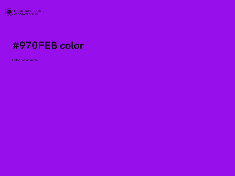 #970FEB color image