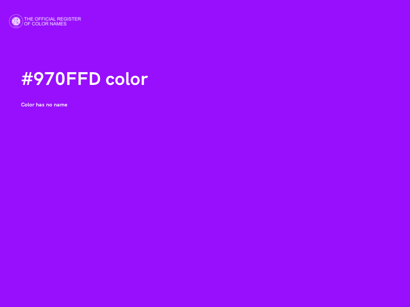 #970FFD color image