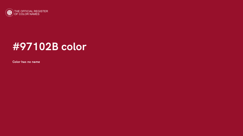 #97102B color image
