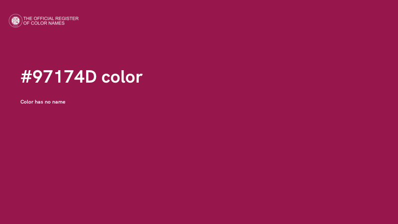 #97174D color image