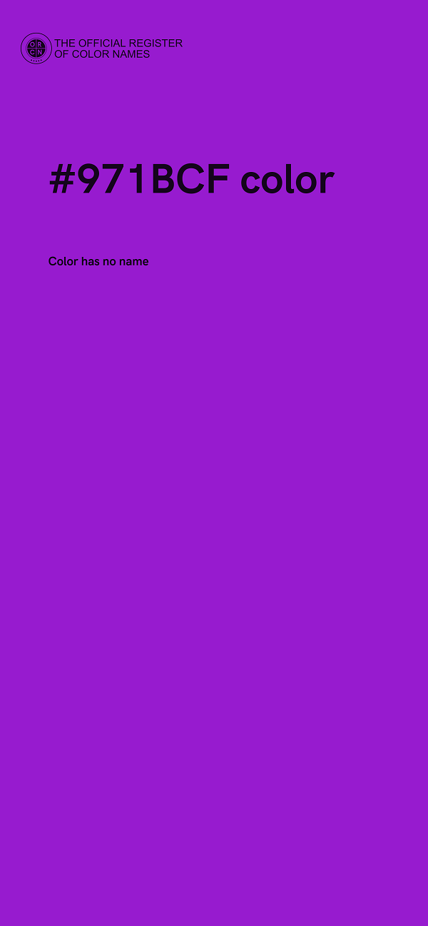 #971BCF color image