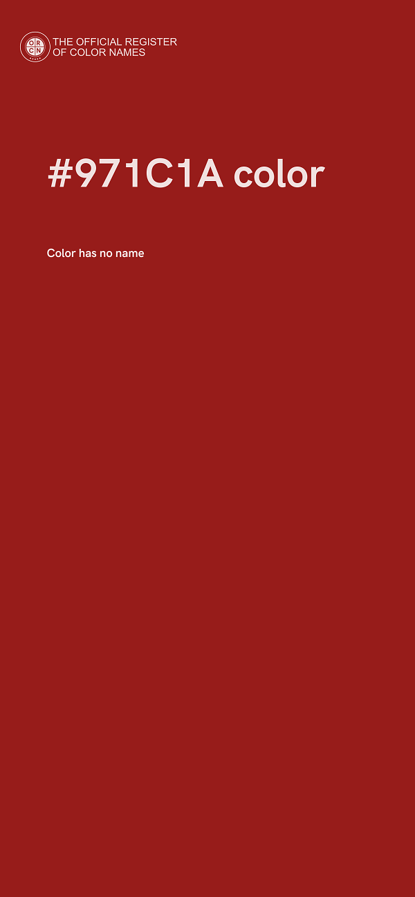 #971C1A color image
