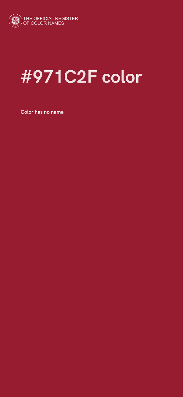 #971C2F color image