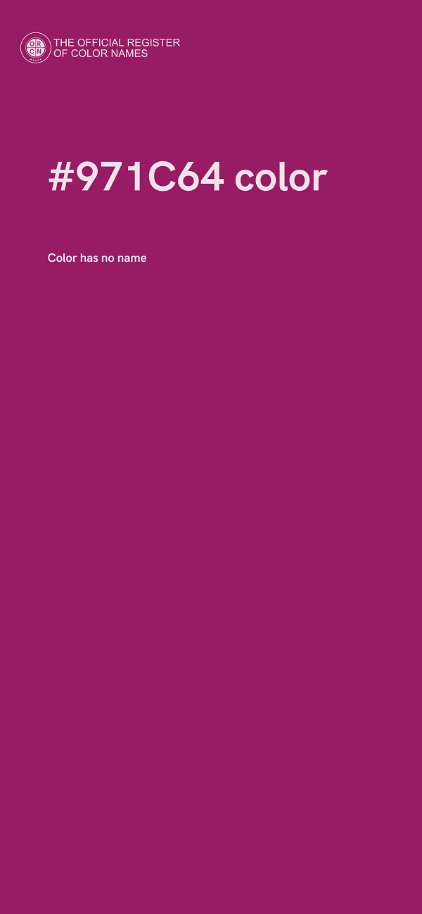 #971C64 color image