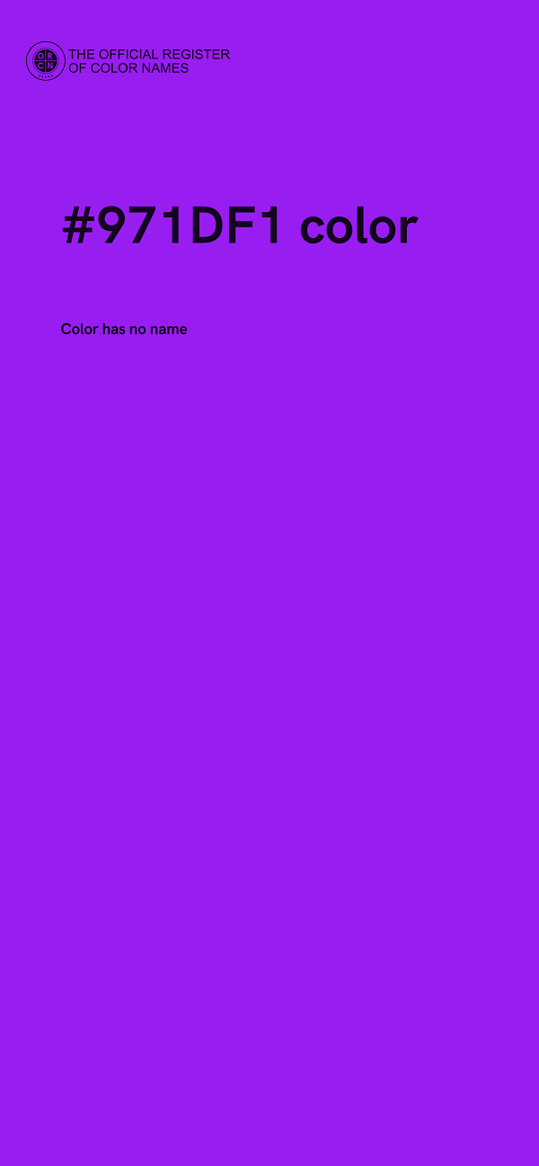 #971DF1 color image