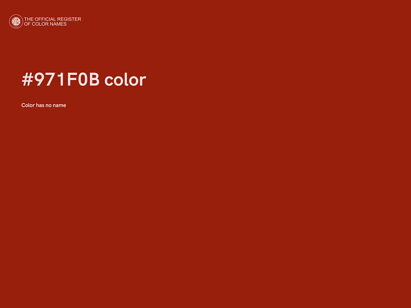 #971F0B color image