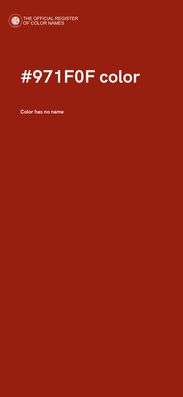 #971F0F color image