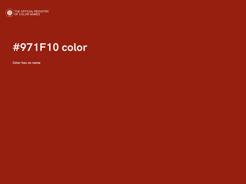 #971F10 color image