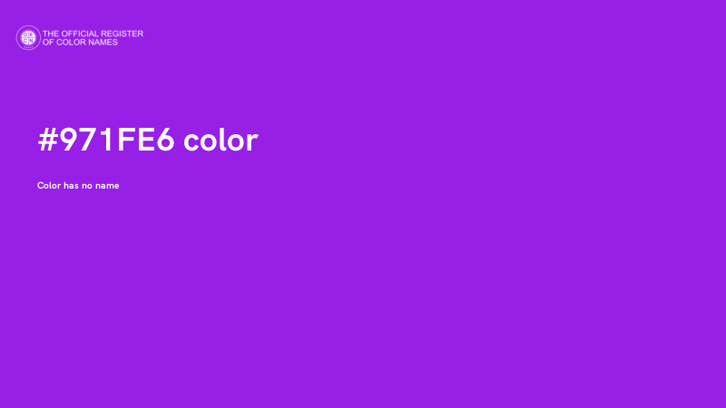 #971FE6 color image