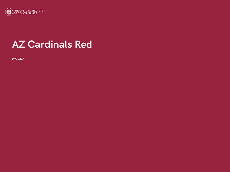 #97233F - AZ Cardinals Red color image