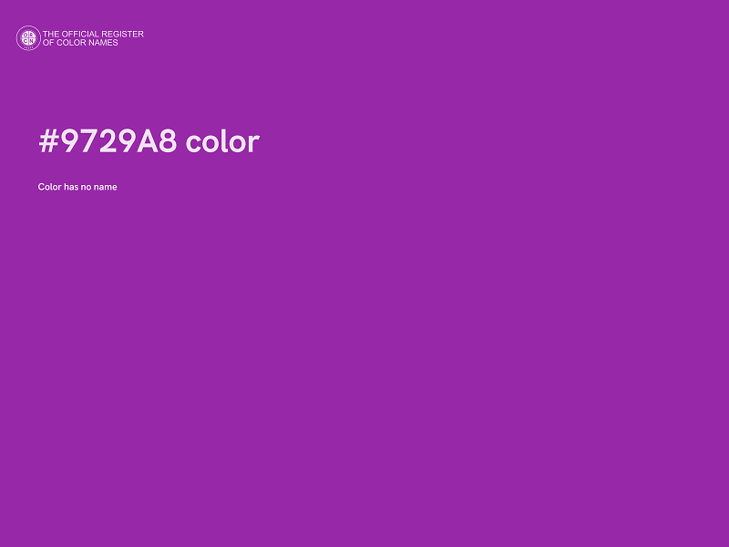 #9729A8 color image
