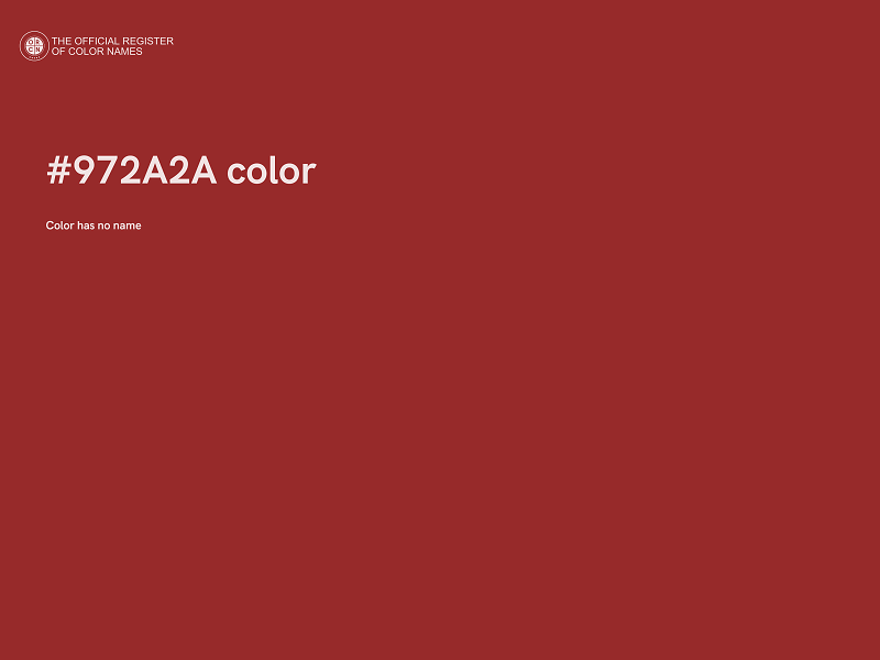 #972A2A color image