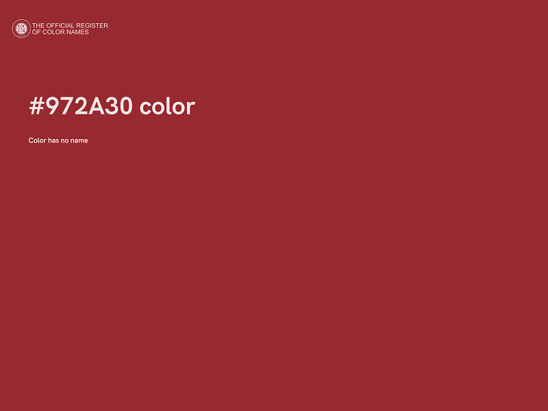 #972A30 color image