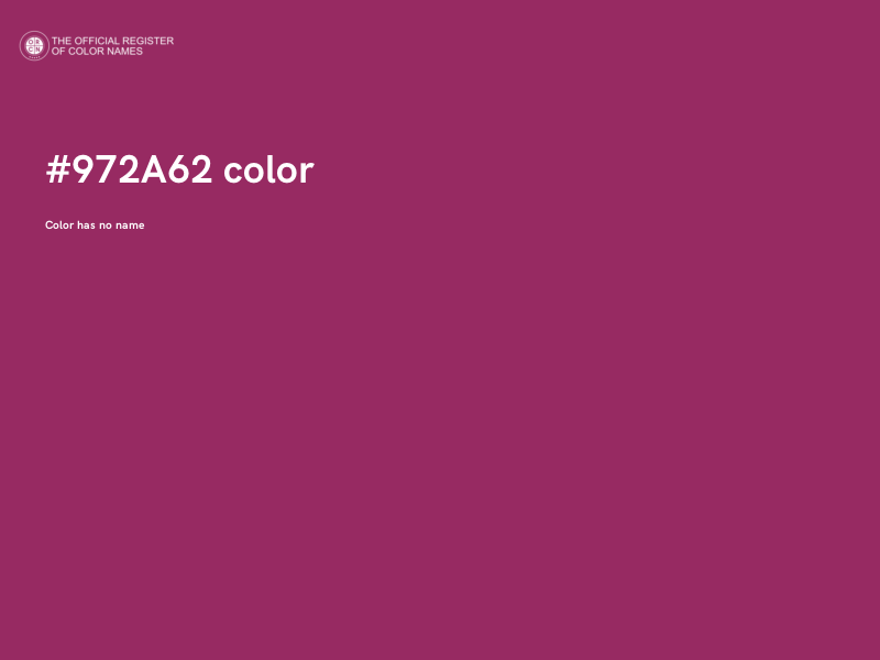 #972A62 color image
