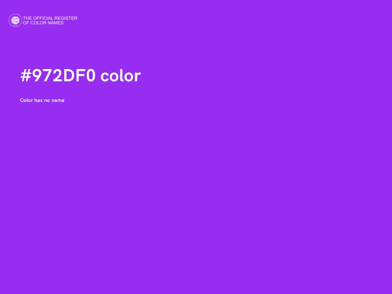 #972DF0 color image