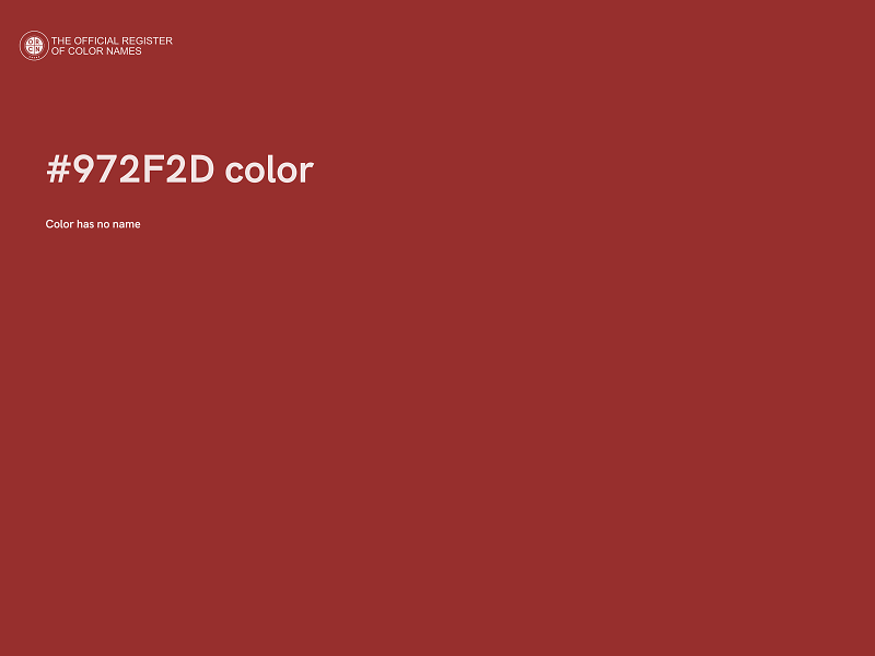 #972F2D color image