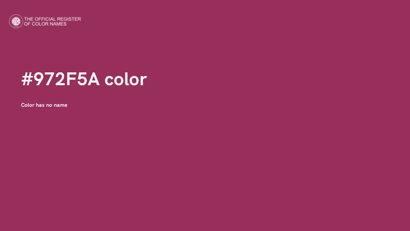 #972F5A color image
