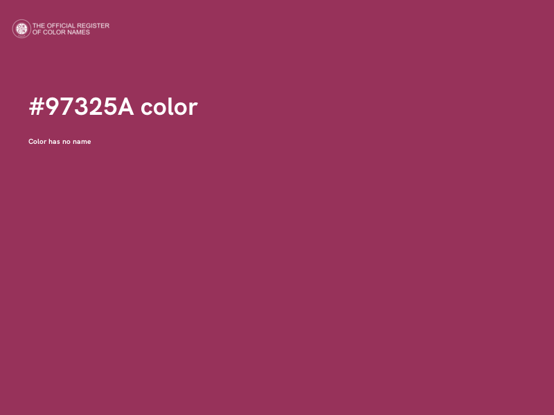 #97325A color image