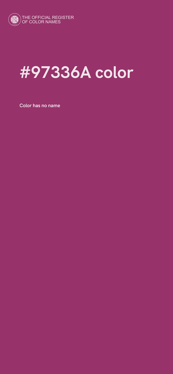 #97336A color image