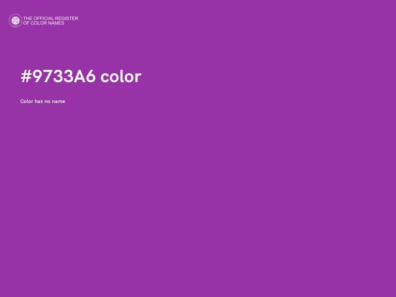 #9733A6 color image