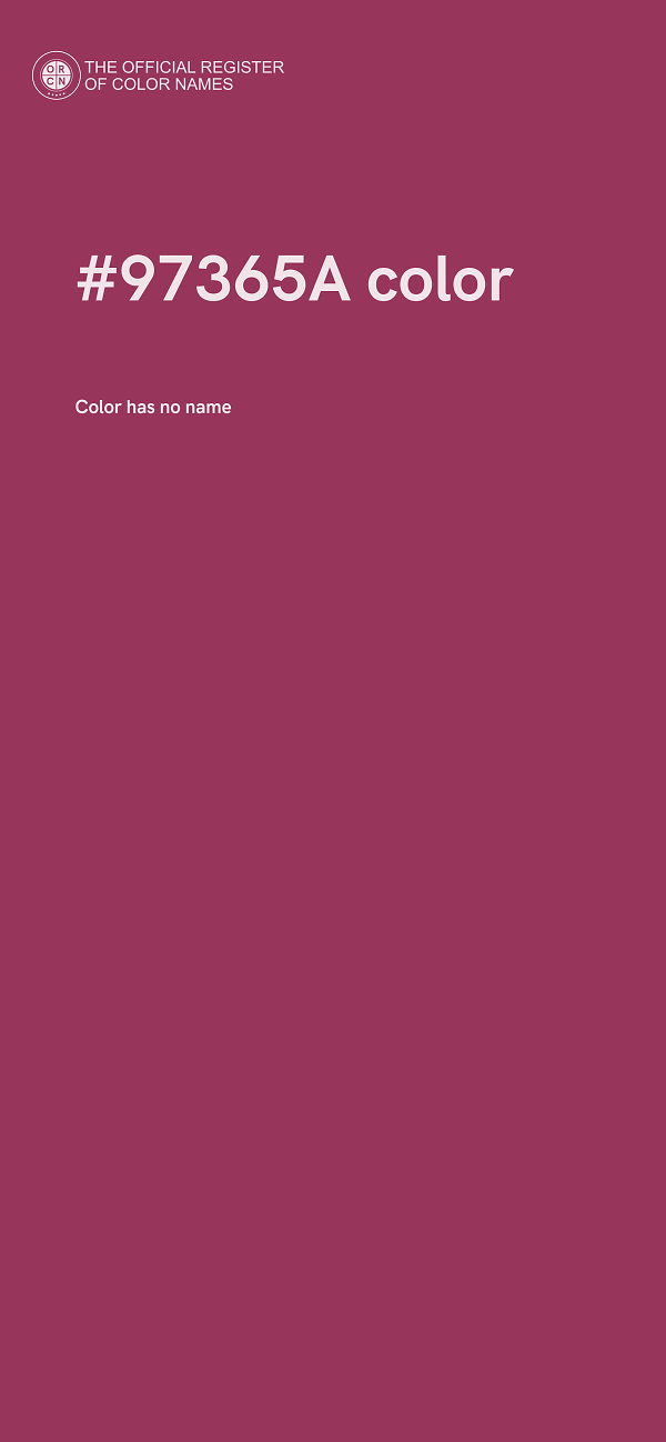 #97365A color image
