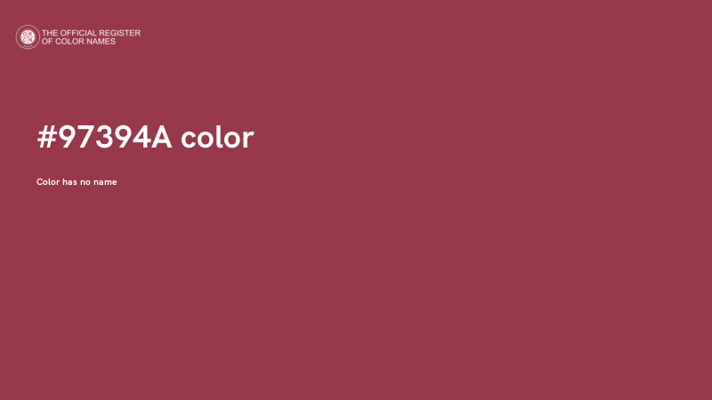 #97394A color image