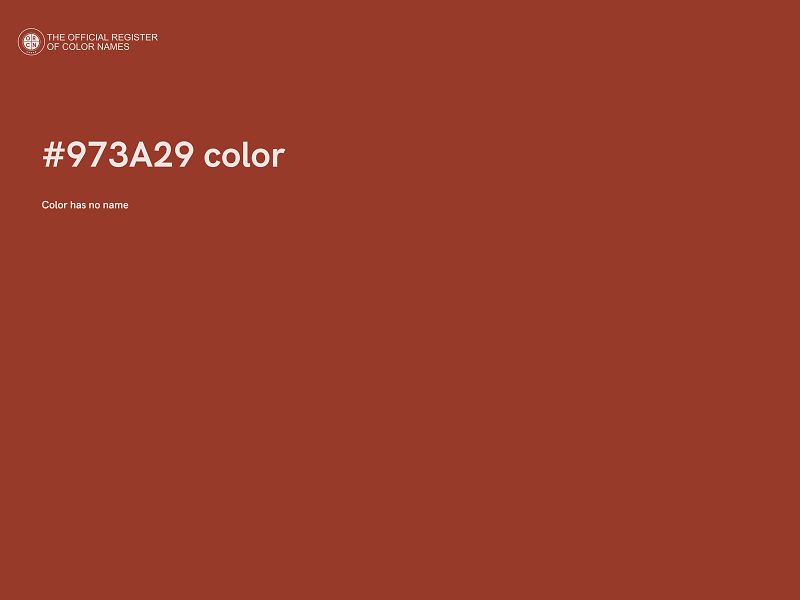 #973A29 color image