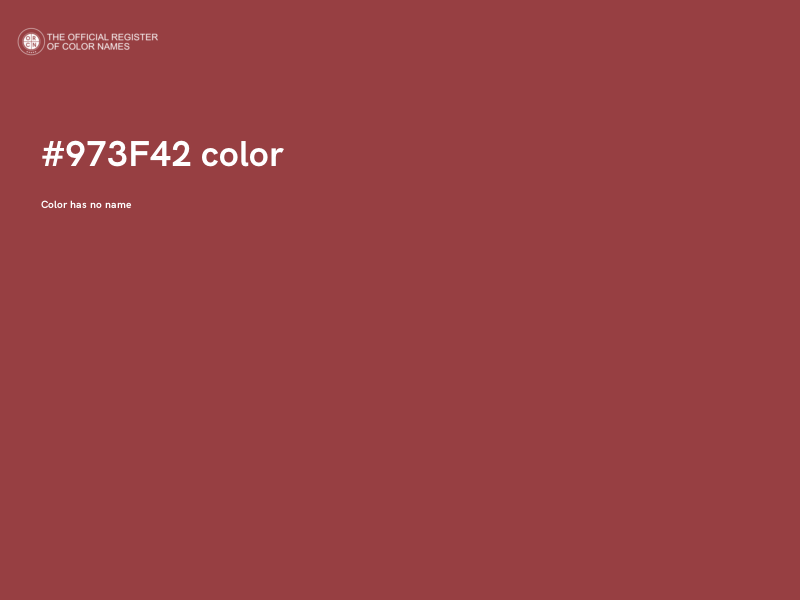 #973F42 color image
