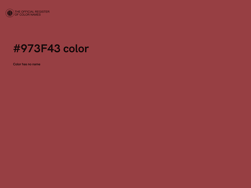 #973F43 color image