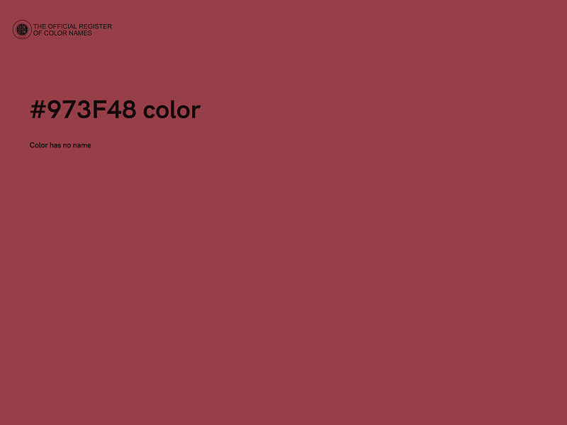 #973F48 color image