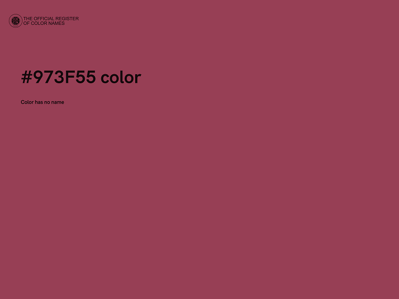 #973F55 color image