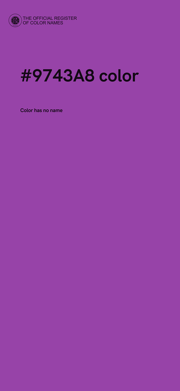 #9743A8 color image