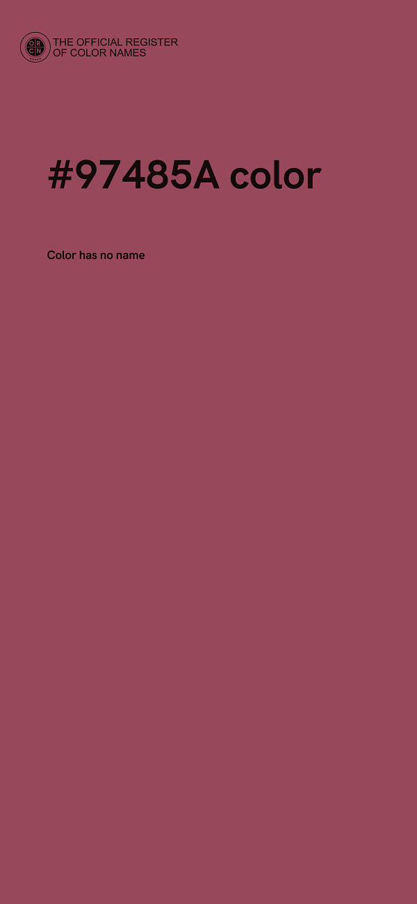 #97485A color image
