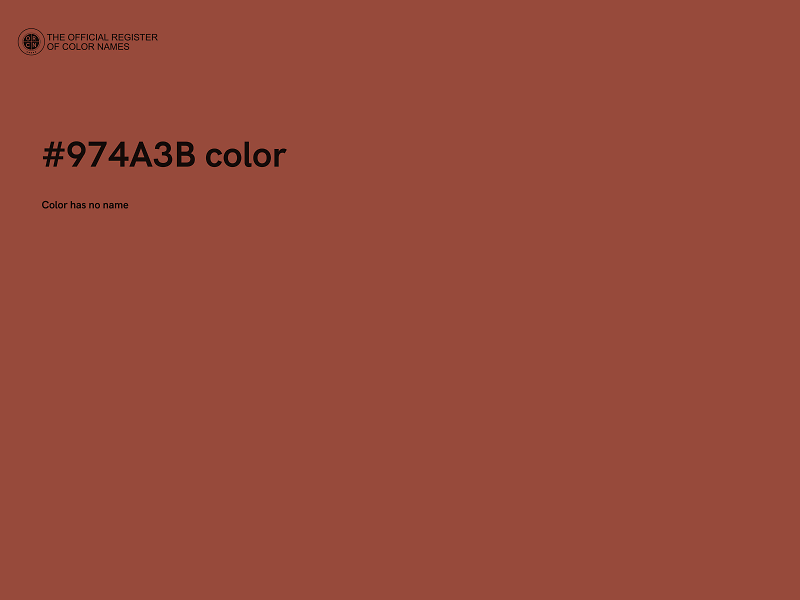 #974A3B color image