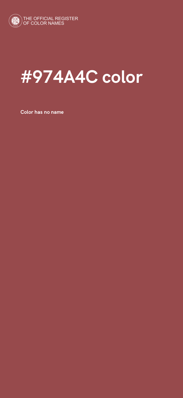 #974A4C color image