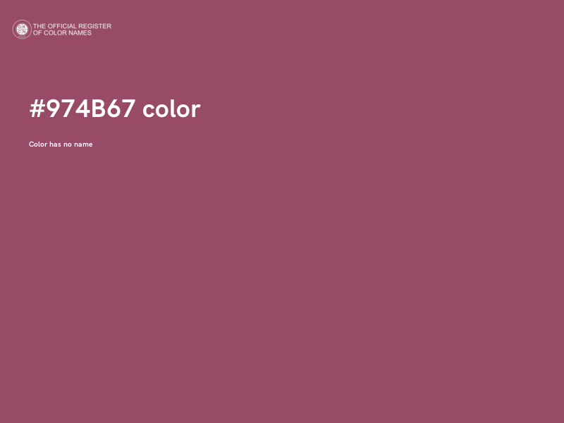 #974B67 color image