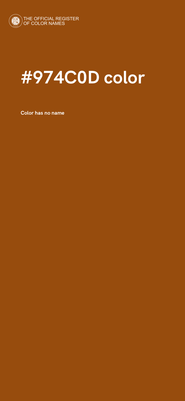 #974C0D color image