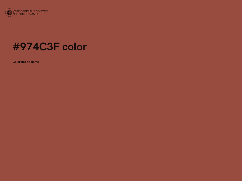 #974C3F color image