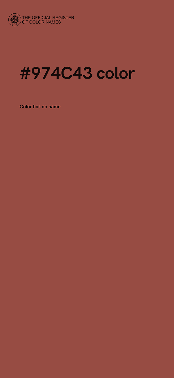 #974C43 color image