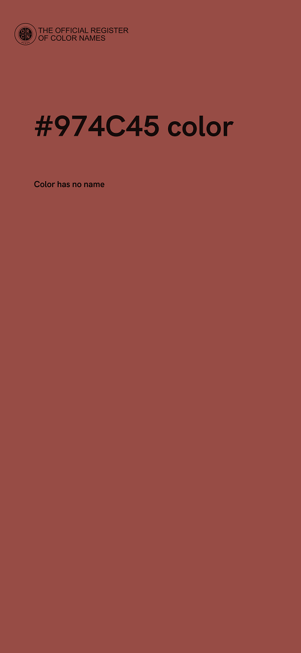 #974C45 color image