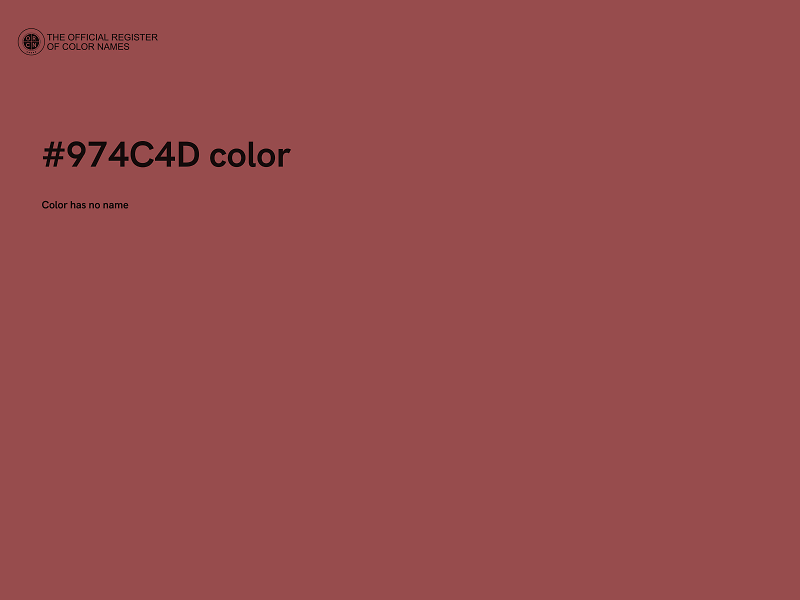 #974C4D color image