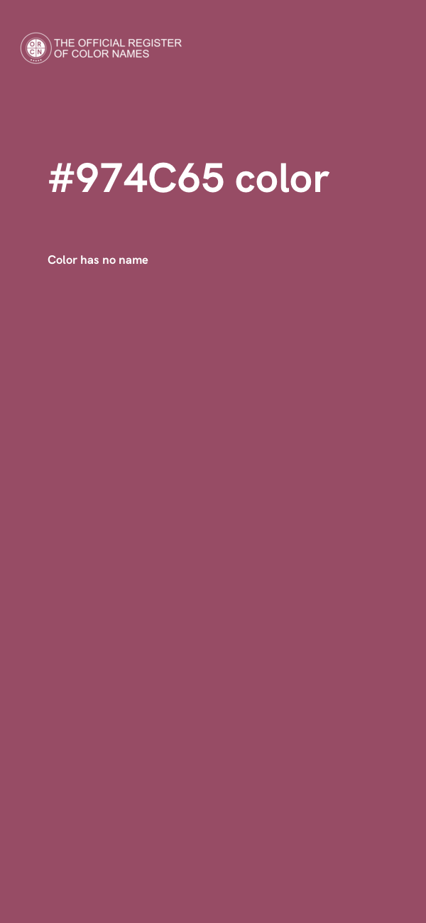 #974C65 color image